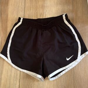 Nike Women's Black and White Athletic Shorts